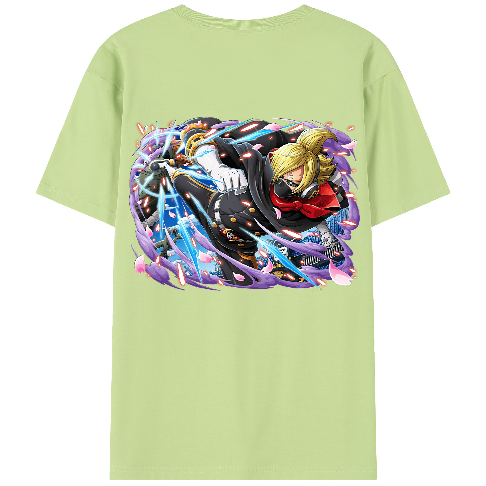 ワンピース サンジ ONE PIECE Sanji 綿100％半袖Tシャツ（背面プリント）